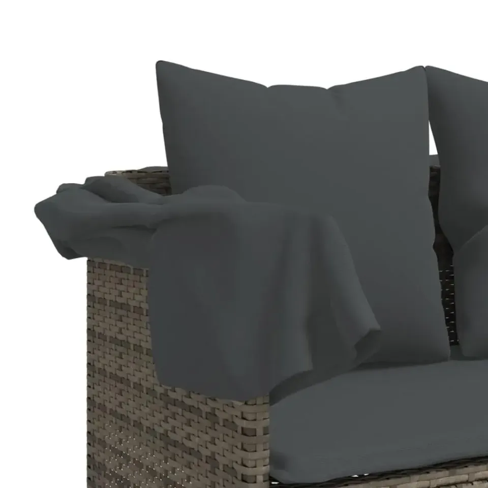 vidaXL - loungebank - Grijs - Poly rattan Best