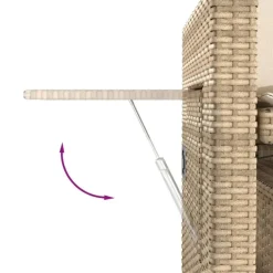 vidaXL - Loungebanken Verstelbare met crème kussens - Beige - 113x61x87 cm Clearance