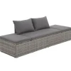 vidaXL - Loungebed - Grijs - Poly rattan Discount