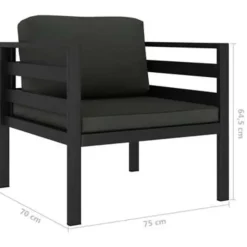 vidaXL - Loungeset - Antraciet - Aluminium Hot
