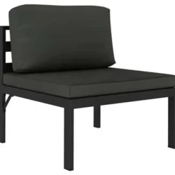 vidaXL - Loungeset - Antraciet - Aluminium New