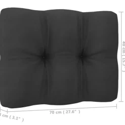 vidaXL - Loungeset - Antraciet - Grenenhout - 3 stuks - Met kussens Online