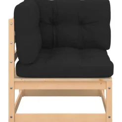 vidaXL - Loungeset - Antraciet - Grenenhout - 3 stuks - Met kussens Online