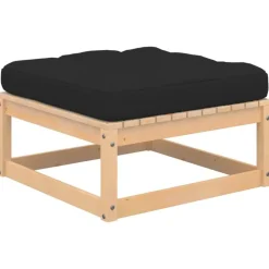 vidaXL - Loungeset - Antraciet - Grenenhout - 3 stuks - Met kussens Online