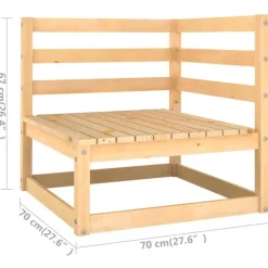 vidaXL - Loungeset - Antraciet - Grenenhout - 3 stuks - Met kussens Online