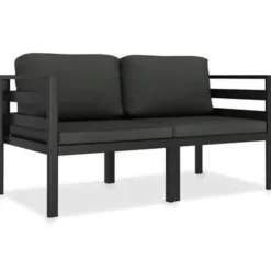 vidaXL - Loungeset - Antraciet - Aluminium Online