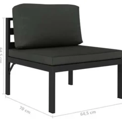 vidaXL - Loungeset - Antraciet - Aluminium Hot