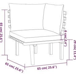 vidaXL - Loungeset - Bruin - Acaciahout