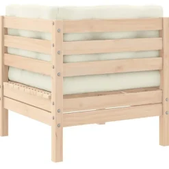 vidaXL - Loungeset - Crème - Grenenhout - 3 stuks - Met kussens Outlet