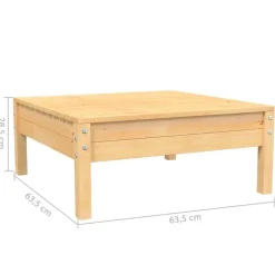 vidaXL - Loungeset - Crème - Grenenhout - 3 stuks - Met kussens Outlet