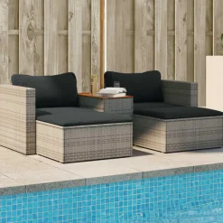 vidaXL - Loungeset - Grijs - Poly rattan Clearance