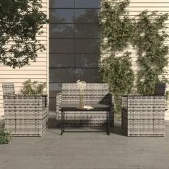 vidaXL - Loungeset - Grijs - Poly rattan Hot