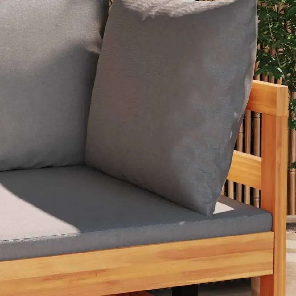 vidaXL - Loungeset - Grijs - Acaciahout - 2 stuks - Met kussens Sale