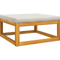 vidaXL - Loungeset - Lichtgrijze - Acaciahout - 9 stuks - Met kussens New