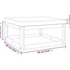vidaXL - Loungeset - Lichtgrijze - Acaciahout - 9 stuks - Met kussens New
