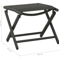 vidaXL - Loungeset - Zwart - Aluminium Best