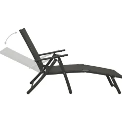 vidaXL - Loungeset - Zwart - Aluminium Best