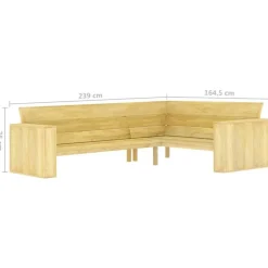 vidaXL - Loungeset Voor De Tuin - Bruin - Geïmpregneerd grenenhout Sale