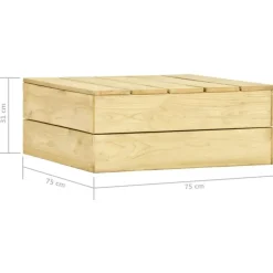 vidaXL - Loungeset Voor De Tuin - Bruin - Geïmpregneerd grenenhout Sale