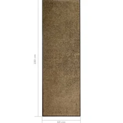 vidaXL - Mat - Bruin - Stof - 60 x 180 cm Online