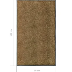 vidaXL - Mat - Bruin - Stof - 90 x 150 cm Online