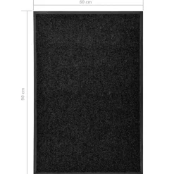 vidaXL - Mat - Zwart - Stof - 60 x 90 cm Outlet
