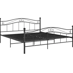 vidaXL - Meatlen bed frame - Zwart - Metaal - 140x200 cm Clearance