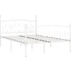 vidaXL - Metalen bed frame met hoofd- en voeteneinde - Wit - 120x200 cm New