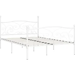 vidaXL - Metalen bed frame met hoofd- en voeteneinde - Wit - 120x200 cm New