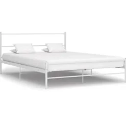 vidaXL - Metalen bed frame - Wit - 120x200 cm Hot