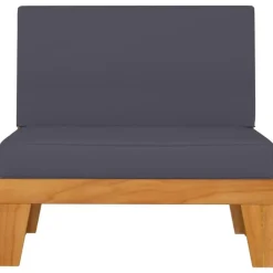 vidaXL - Middenbank - Grijs - Acaciahout New