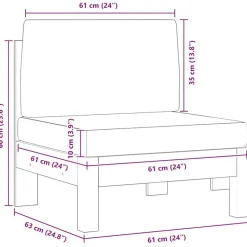 vidaXL - Middenbanken - Grijs - Acaciahout - 2 stuks - Met kussens Sale