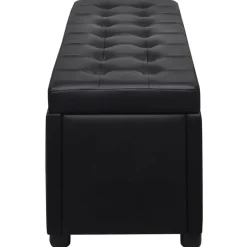 vidaXL - Opberg Hocker - Zwart - Kunstleer Clearance