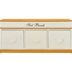 vidaXL - Opbergbank - Wit - Hout Sale