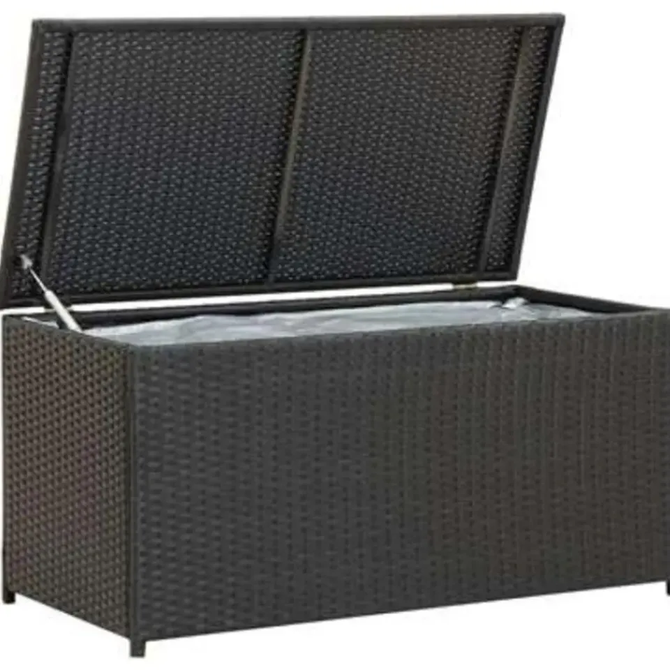 vidaXL - Opbergcontainer Voor Buiten - Zwart - Poly rattan - 100 x 50 x 50 cm Clearance