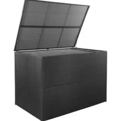 vidaXL - Opbergcontainer Voor Buiten - Zwart - Poly rattan Clearance