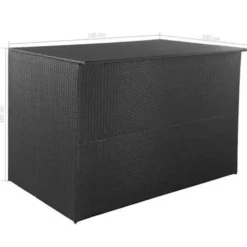 vidaXL - Opbergcontainer Voor Buiten - Zwart - Poly rattan Clearance