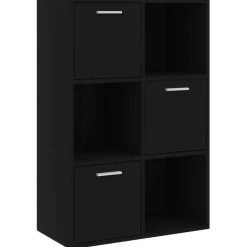 vidaXL - Opbergkast - Zwart - Bewerkt hout Clearance