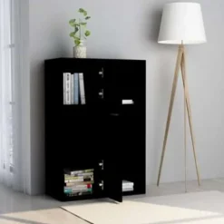 vidaXL - Opbergkast - Zwart - Bewerkt hout Clearance