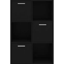 vidaXL - Opbergkast - Zwart - Bewerkt hout Clearance