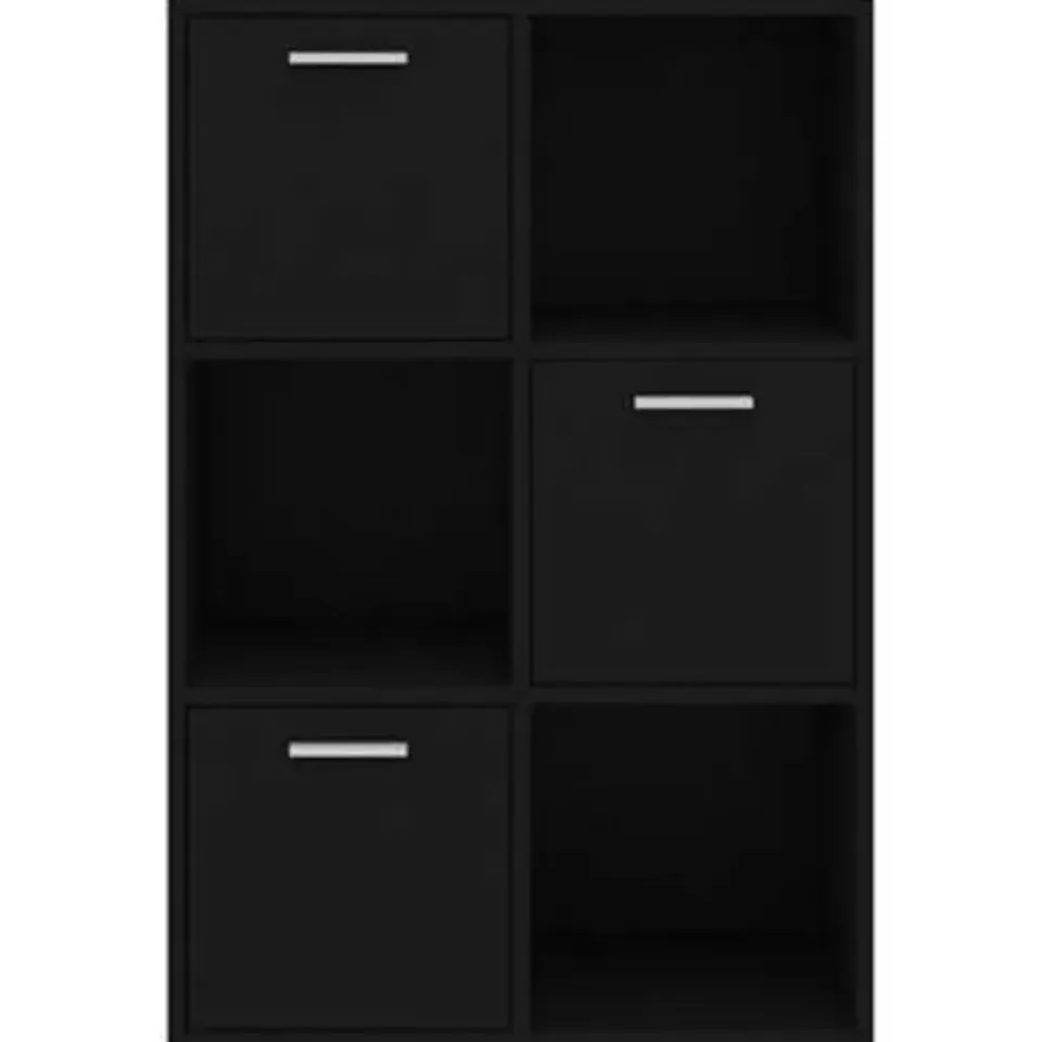 vidaXL - Opbergkast - Zwart - Bewerkt hout Clearance