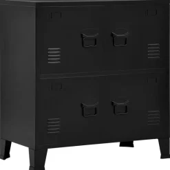 vidaXL - Opbergkast - Zwart - Metaal Online