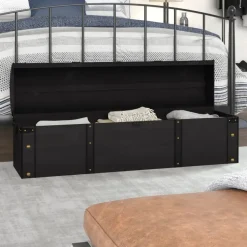 vidaXL - Opbergkast - Zwart - Hout Clearance