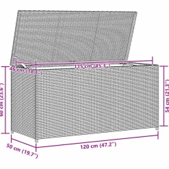vidaXL - Opbergkist - Bruin - Poly rattan Hot