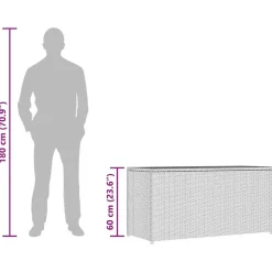 vidaXL - Opbergkist - Bruin - Poly rattan Hot