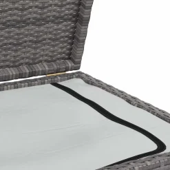 vidaXL - Opbergkist - Grijs - Poly rattan Sale