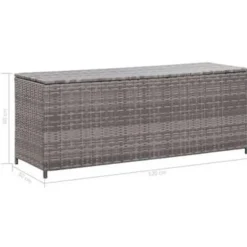 vidaXL - Opbergkist - Grijs - Poly rattan Sale