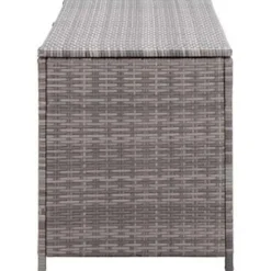 vidaXL - Opbergkist - Grijs - Poly rattan Sale