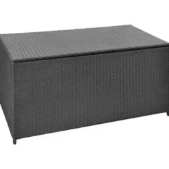 vidaXL - Opbergkist - Zwart - Poly rattan Hot