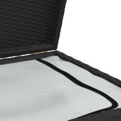 vidaXL - Opbergkist - Zwart - Poly rattan Hot